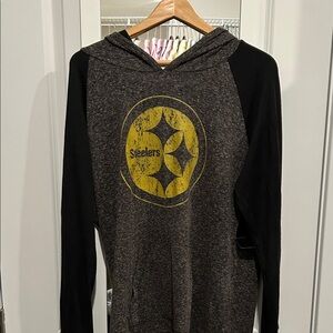 NFL Steelers Charcoal and Black Hoodie